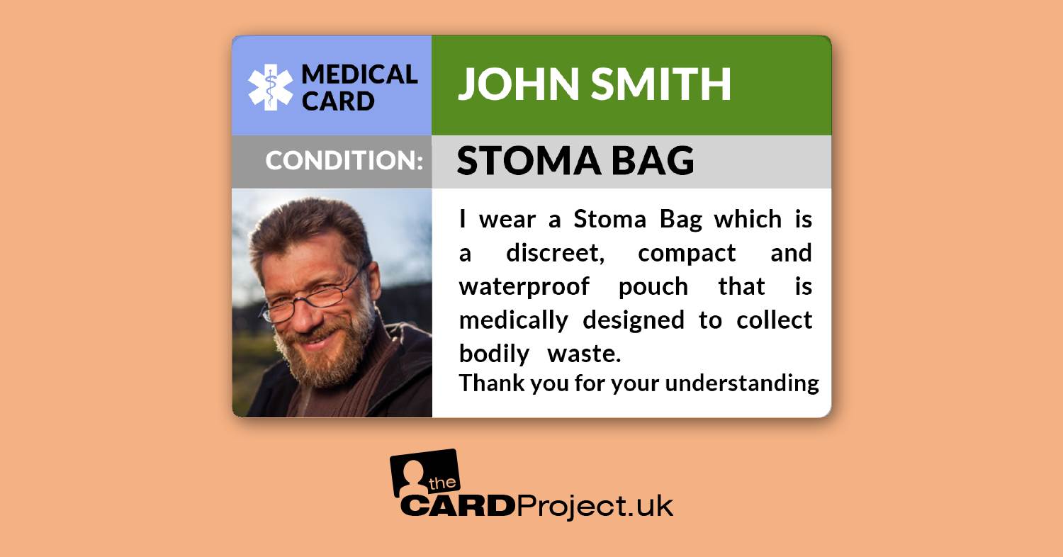 Stoma Bag Medical ID Card  (FRONT)